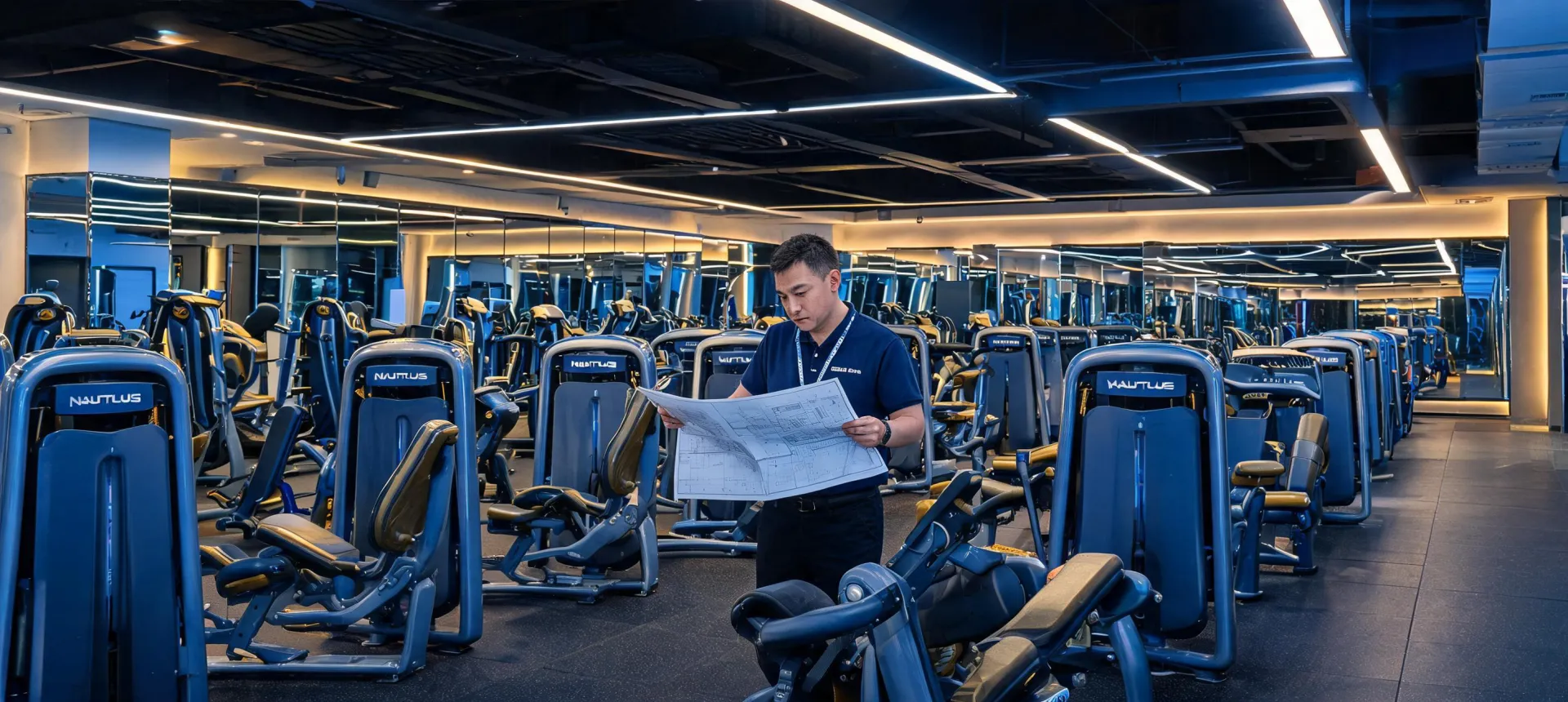 Commercial fitness floor